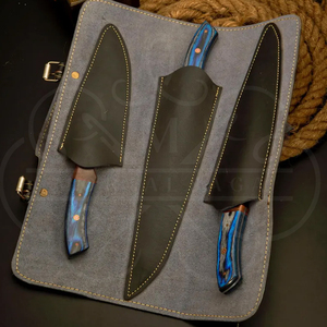 Couteau à fileter artisanal avec revêtement en poudre, lame flexible, ensemble de couteaux à fileter avec étui en cuir, couteaux de pêche personnalisés - Product Image 5