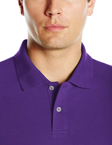Polo pour homme violet à manches courtes, couleur unie, décontracté, pour le golf, le tennis, le travail, uniforme, logo personnalisé, vente en gros, OEM, ODM, qualité supérieure - Product Image 6