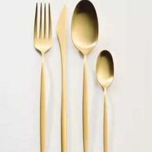 Ensemble de couverts en or de luxe, directement de l'usine, fournisseur de vaisselle pour mariage et banquet - Product Image 1