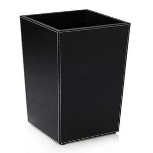 Cubo de Basura de Cuero para Interiores, Fácil de Transportar, Contenedor de Basura Seca, Cubos de Basura Metálicos para Oficina y Hogar, Estilo Americano - Product Image 3