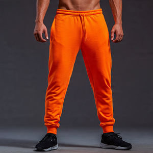 Pantalon de jogging sport pour homme, coupe longue décontractée, en coton et polyester, respirant, avec cordon de serrage, idéal pour la gym - Product Image 2