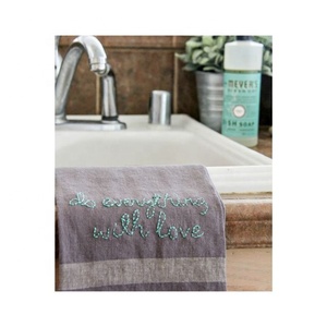 2024 Trendy Embroidered 24x24cm 100% Cotton Hydrophilic Super Soft Absorbent Fast <b>Drying</b> Cleaning Golf Microfiber Kitchen <b>Towels</b> - Product Image 5