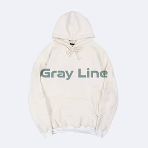 Sudadera de invierno para hombre, de tejido grueso, con logo frontal, forro a cuadros, bordado, lavado ácido, transpirable, mezcla de algodón de 280 g - Product Image 4