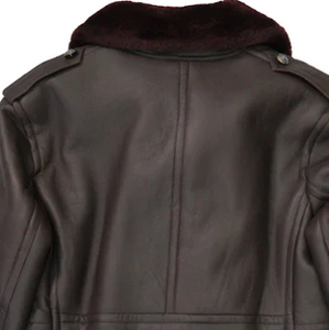 Premium Genuine Leather <b>Shearling</b> <b>Jacket</b> <b>Men</b> Luxury Winter Fur Coat Aviator Biker Warm Fashion Durable Fit - Product Image 2