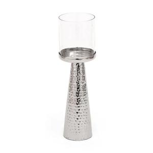 Faroles recién llegados con forma redonda, hechos de metal y vidrio, color plateado, para decoración del hogar. - Product Image 3