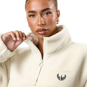 Chaqueta de Forro Polar con Cierre de Cremallera Neutral para Mujer, Suave, Tipo Teddy, Corte Holgado, Cuello Alto, Cómoda, Informal, Ropa de Invierno - Product Image 3