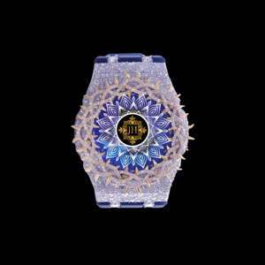 Reloj Deportivo de Lujo Justhira Unisex con Moissanita VVS Personalizada, Diseño Cuadrado Antiguo, Resistente al Agua 3BAR, Correa de Goma Azul - Product Image 5