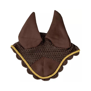 Gorro lavable de algodón para caballo, transpirable, con cubre orejas de ganchillo, diseño ligero, fabricado en Pakistán, cómodo para el caballo. - Product Image 1