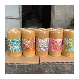 Premium Natural Bamboo Drinking <b>Cup</b> with Mother of Pearl Shell Inlay Handmade Eco Friendly Vietnamese Artisan Tableware and Gift - Product Image 5