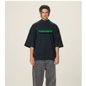 เสื้อยืดโอเวอร์ไซส์ทรงครอป แขนสั้น คอกลม พิมพ์ลาย สไตล์ลำลอง สตรีทแวร์ สำหรับผู้ชาย - Product Image 6