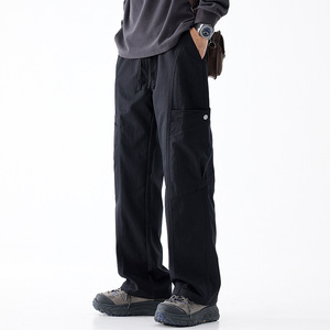 Men's Workwear Casual <b>Pants</b> Summer New Loose Straight Outdoor Sports Trousers with Drawstring Cargo Mens <b>Pants</b> - Product Image 2