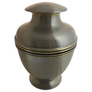 Elegant Brass Cremation Urn for Ashes <b>Memorial</b> <b>Keepsake</b> Funeral Urn with Secure Lid - Product Image 2