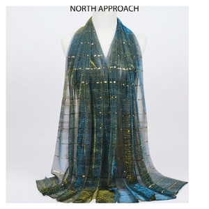 ผ้าพันคอไหมยาวสำหรับผู้หญิง NORTH APPROACH ลายสก็อต ดีไซน์หรูหรา อเนกประสงค์ ใช้ได้ทุกฤดูกาล - Product Image 1