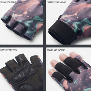 Gants de fitness coupe-vent pour femmes, design antidérapant en silicone, construction sans doigts, légers, pour la pratique du crossfit en salle de sport - Product Image 3