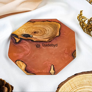 Rustic Resin Handmade <b>Coaster</b> Set 4X4 Inches Square Luxury <b>Drink</b> <b>Coasters</b> for Kitchen Dining Available Different Colors-Tradebyd - Product Image 1