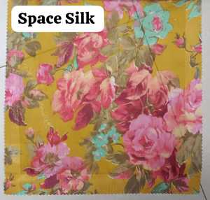 Space Silk Fabric With Premium Floral Work Elegance Design For Designer Sarees Suits Lehengas Wholesale Royal Soft Weave Collect - Product Image 6