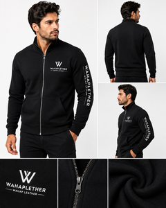 Men's <b>Zip</b> <b>Up</b> <b>Jacket</b> Custom Logo Cotton Polyester Pre Shrunk Fabric Embroidered <b>Jacket</b> OEM Private Label Wholesale USA Streetwear - Product Image 2