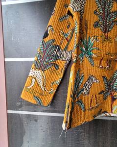 Chaqueta Acolchada de Invierno 2026, Tejida con Estampado de Flores, Ligera, de Algodón, Manga Larga, Suave, Transpirable y Ecológica para Mujer - Product Image 2