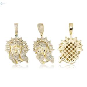 Pendentif Jésus en diamant de laboratoire de luxe, style hip-hop, serti de diamants, bijoux personnalisés de haute qualité - Product Image 6