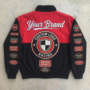 2026 Breathable Summer <b>Racing</b> <b>Jacket</b> Full Style Embroidered Logos Patches NASCAR Motorbike Riding Cotton OEM/ODM Service men - Product Image 2