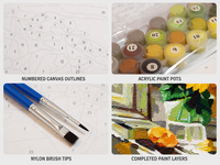 Kit de peinture par numéros DIY, toile acrylique colorée avec motif zèbre, pour enfants et débutants