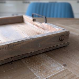 Bandeja de Madera en Color Gris Rústico, Forma Rectangular Resistente con Asas Prácticas, Ideal para Servir con Estilo - Product Image 4