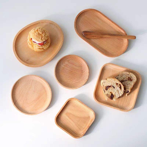 Japanese Children Fruit Wooden Dessert Plate Coffee Cup <b>Cake</b> Cheese Beech Wooden Serving Tray - Product Image 1