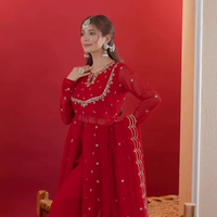 Magnifique robe Anarkali indienne pakistanaise en tissu Georgette, avec un imprimé numérique élégant, pour mariage, occasions décontractées, vêtements traditionnels pour femmes