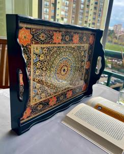 Plateau en bois imprimé avec logo d'équipe pour les fêtes de porte-à-porte, idéal pour le service des aliments lors des jours de match, vente en gros de plateaux de service - Product Image 5