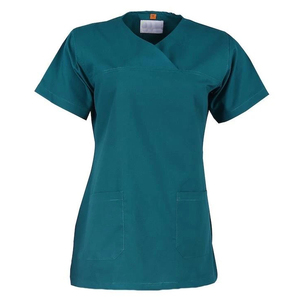 Nouvel ensemble d'uniformes médicaux pour infirmières : Blouse zippée et pantalon de jogging extensible – Vente en gros de tenues médicales tendance - Product Image 6