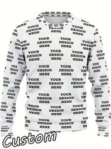 Custom Oversized Men's Sweatshirt for Autumn And Winter Featuring Halloween And Christmas Designs/Texts A Personalized Stylish - Product Image 4