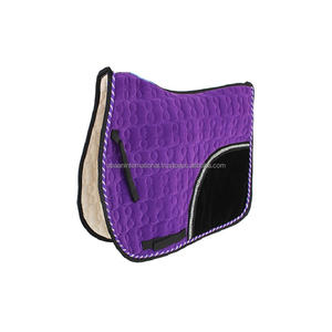 Tapis de selle d'équitation matelassé avec bordure en cordon, en coton doux, pour usage polyvalent anglais - Product Image 3