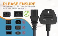 Cable de Alimentación SYONG de 1.5m/5 pies para Reino Unido con Fusible, Conector de 3 Pines para Computadoras, TV, Monitores, etc. (IEC-320-C13 a Enchufe BS1363)