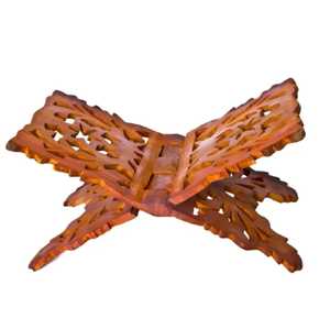 Support de Coran doré Rehal avec sculptures ornées, artisanal, rustique, minimaliste, moderne, vintage, porte-coran spirituel - Product Image 2