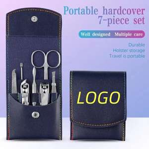 Lujoso Kit de Manicura y Pedicura de 7 Piezas para Mujer, Juego de Tijeras para Uñas de Acero Inoxidable, Cortaúñas Profesional, Bolsa de PU - Product Image 5