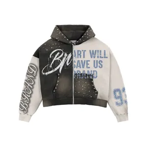 Women's Streetwear 2-Piece Set Hooded <b>Zip</b>-<b>Up</b> Jacket & Pants Full Length Loose Fit Printed Letter Design All Seasons Sportswear - Product Image 3