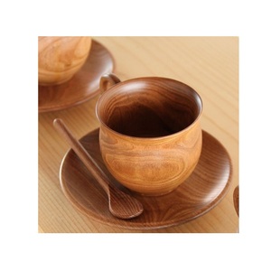 Tasses à boire élégantes en bois, faites à la main, réutilisables, écologiques, multifonctionnelles, avec poignée, pour café, thé, boissons chaudes, repas - Product Image 6