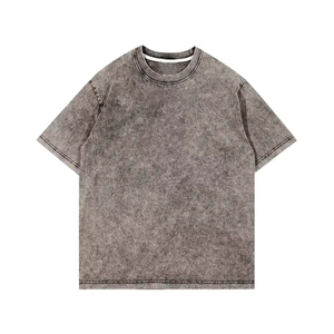 เสื้อยืดผู้ชายสไตล์วินเทจทรงโอเวอร์ไซส์ ล้างสีแบบแอซิดวอช ผ้าฝ้าย สตรีทแวร์ ขายส่ง กำลังฮิตปี 2026 รับผลิตเสื้อยืดพร้อมโลโก้ตามสั่ง - Product Image 2