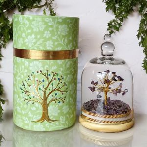 Dôme en cristal multicolore en forme d'arbre, décoratif, avec perles et pierres bleues, objet de décoration pour la maison - Product Image 6
