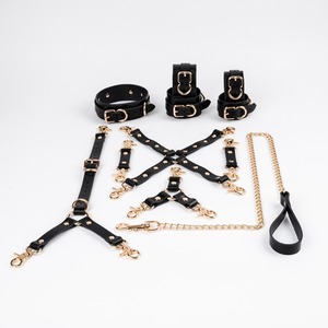 Kit de 11 Pièces de Contraintes en Cuir Véritable Premium Style Vintage, Jouets de Bondage Robustes, Pack Fétichiste avec Logos Personnalisés RTTS-0023 - Product Image 1