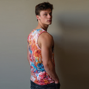 OEM <b>Men's</b> Workout Sublimation Tank Tops Fitness Wear Printed <b>Singlet</b> Vest <b>Men</b> Summer Relax Fit Workout Sublimated Vest <b>Men's</b> - Product Image 2