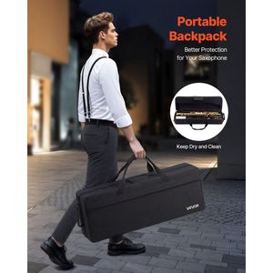 Kit per sassofono Soprano per principianti con 23 chiavi placcato in oro include custodia per il trasporto bocchino panno per pulire tracolla per gli studenti - Product Image 5