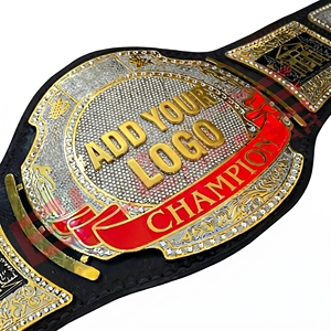 Cinturón de Campeonato Mundial de Peso Pesado Personalizado de AEW TNT, Cinturón de Boxeo de Lujo con Hebilla de Placa de Cuero Genuino y Latón de 51 Pulgadas - Product Image 5