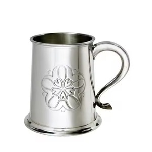 Gobelet en laiton au style floral, au design unique, pour le café, la bière, le camping et les voyages. - Product Image 1