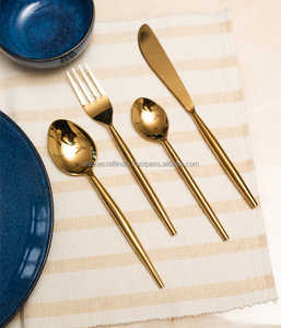 Black Polished Steel <b>Spoon</b> and Fork with Simple Design Handle for Weddings and Other Occasions Cutlery <b>Spoon</b> - Product Image 4