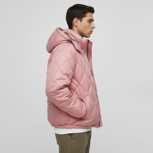 Veste matelassée de haute qualité pour homme, sur mesure, brillante, grande taille, avec capuche, en duvet d'oie - Product Image 6