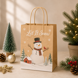 MOQ 50 pièces – Sacs cadeaux en papier kraft biodégradable Eco34 EcoRev avec poignées torsadées pour restaurants, traiteurs et sacs à emporter pour chiens - Product Image 3