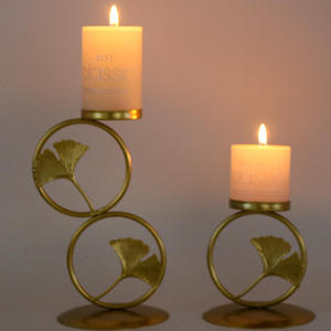 Handmade Eco-friendly Iron Leaf Design Round-Shaped Durable Portable Candle Holder Home Decoration Hollow <b>Ornament</b> - Product Image 4