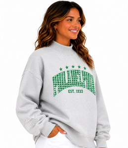 Sweat-shirt à col roulé surdimensionné pour femme, personnalisé, 100 % coton molletonné, hiver, manches longues, avec logo, vente en gros - Product Image 3