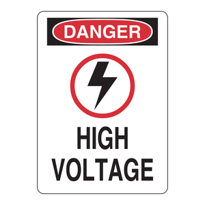 Letrero de PVC de Alto Voltaje Brady Danger para Salas Eléctricas y Áreas de Equipos - Product Image 2
